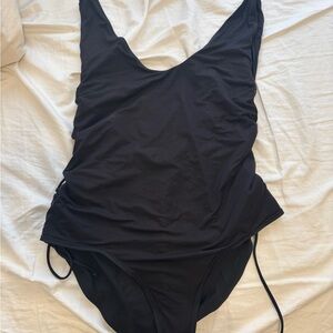 Arie Black One-Piece Swimsuit with Corset/Lace up sides